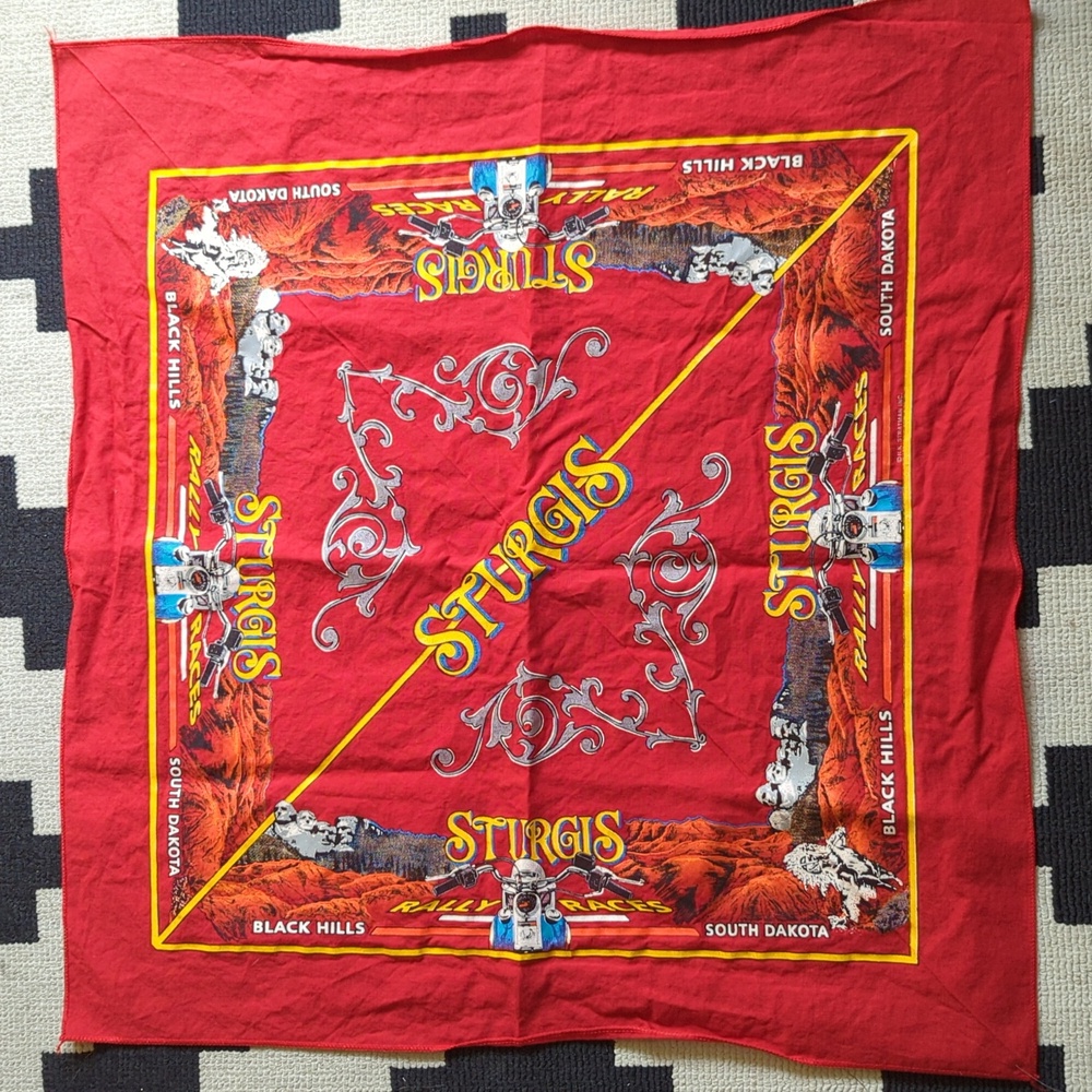 Sturgis South Dakota Black Hills motorcycle rally races bandana